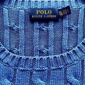 Ralph Lauren Blue Original Cable Knit Sweater
